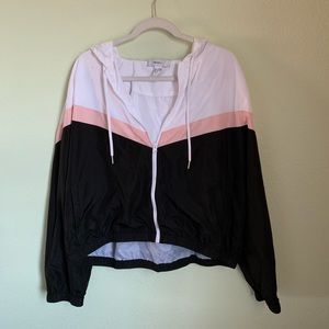 Black, pink and white jacket